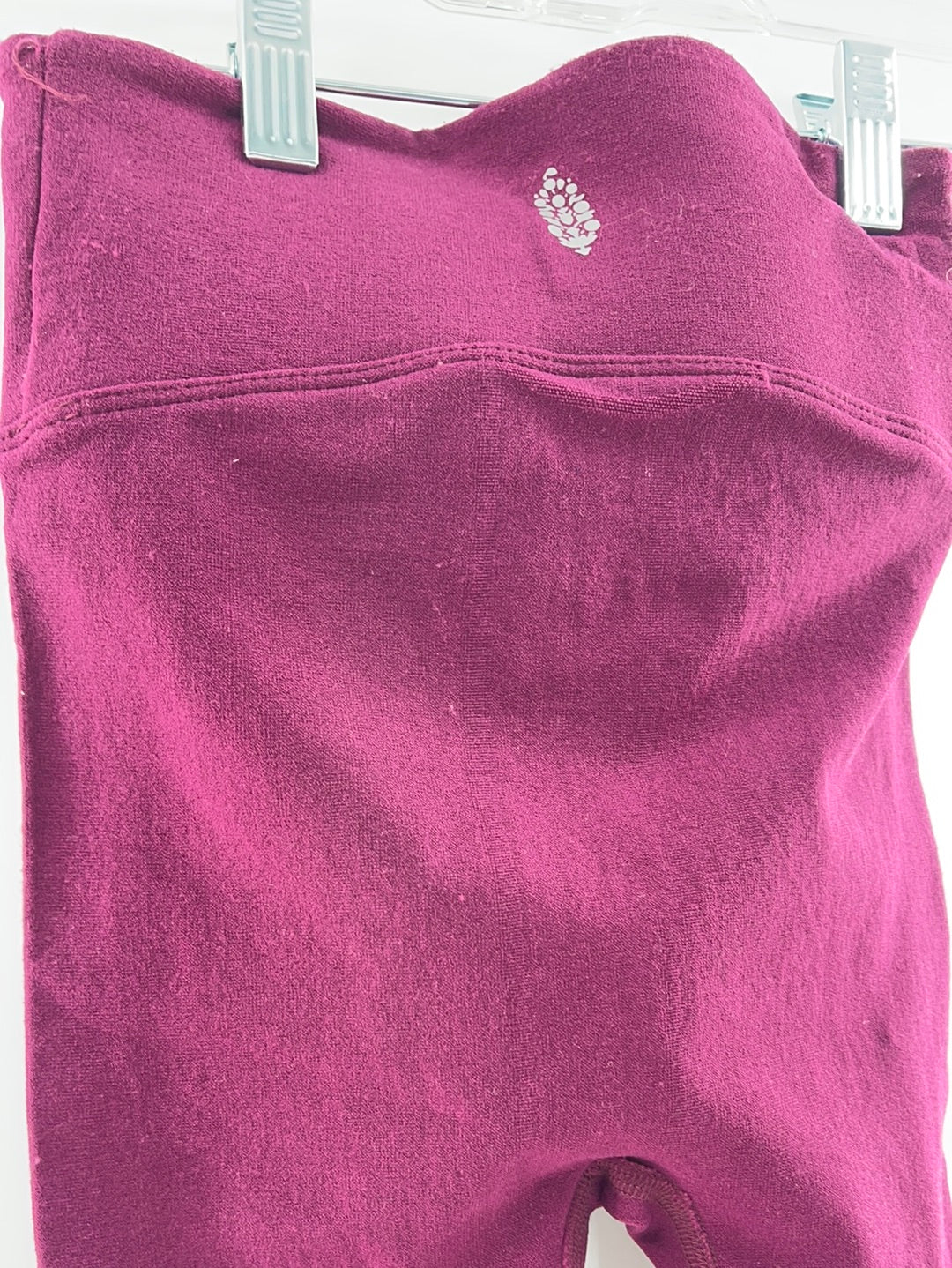 Free People Movement Dark Pink Self-Hem Leggings (Size XS)