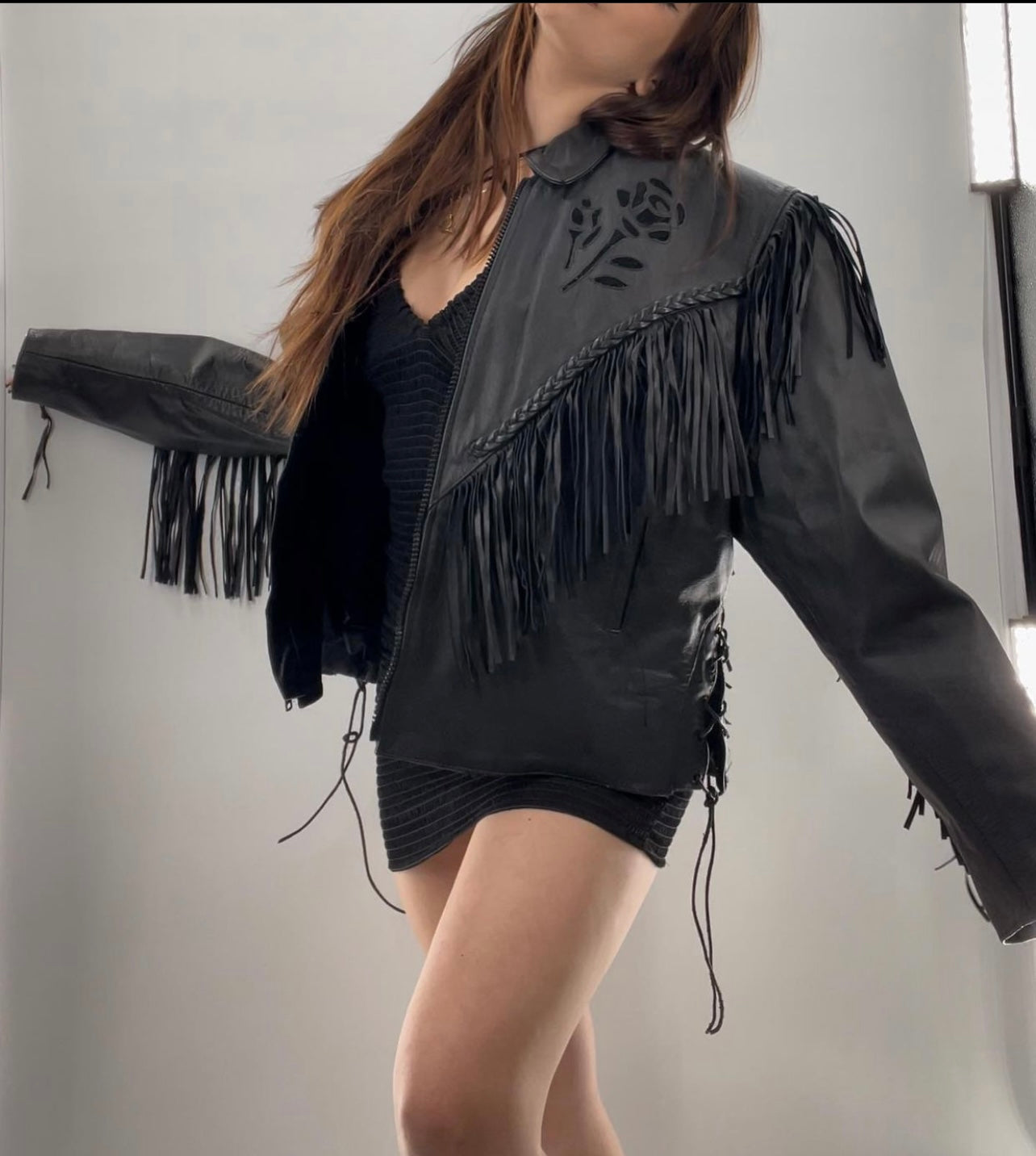 Vintage YUKON Fringed Moto Jacket (XXXL)