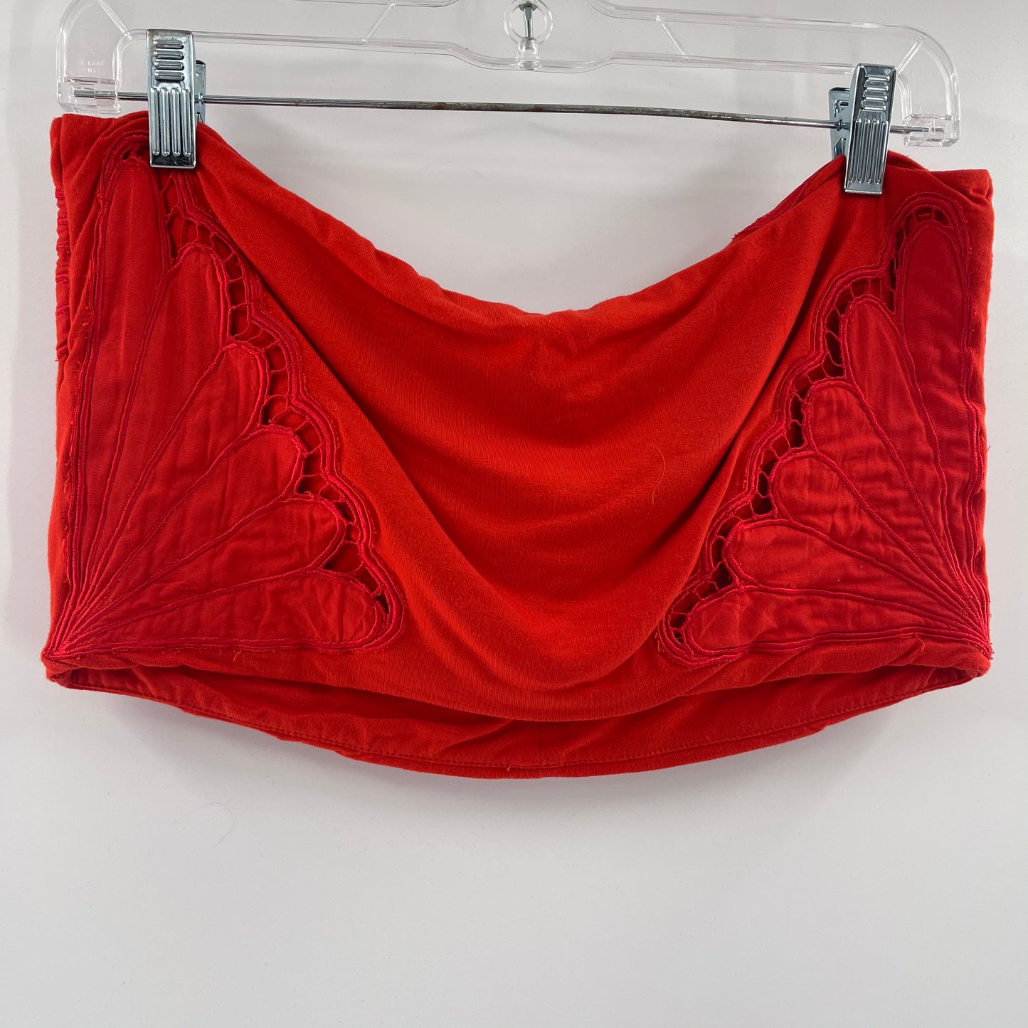Free People Orange Cropped Tube Top (L)