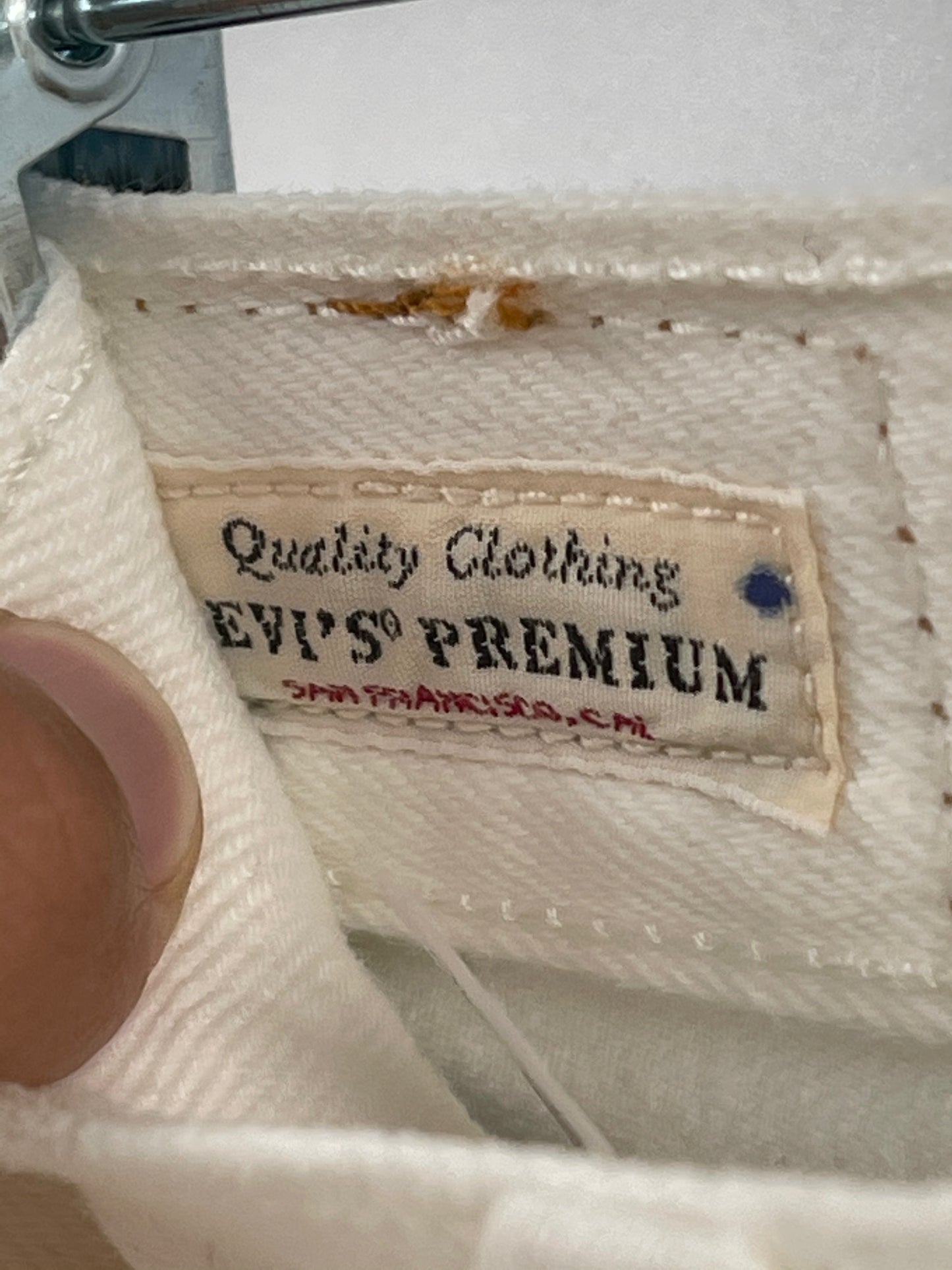 Levi Strauss 501’s White Ripped Jeans (Size S)
