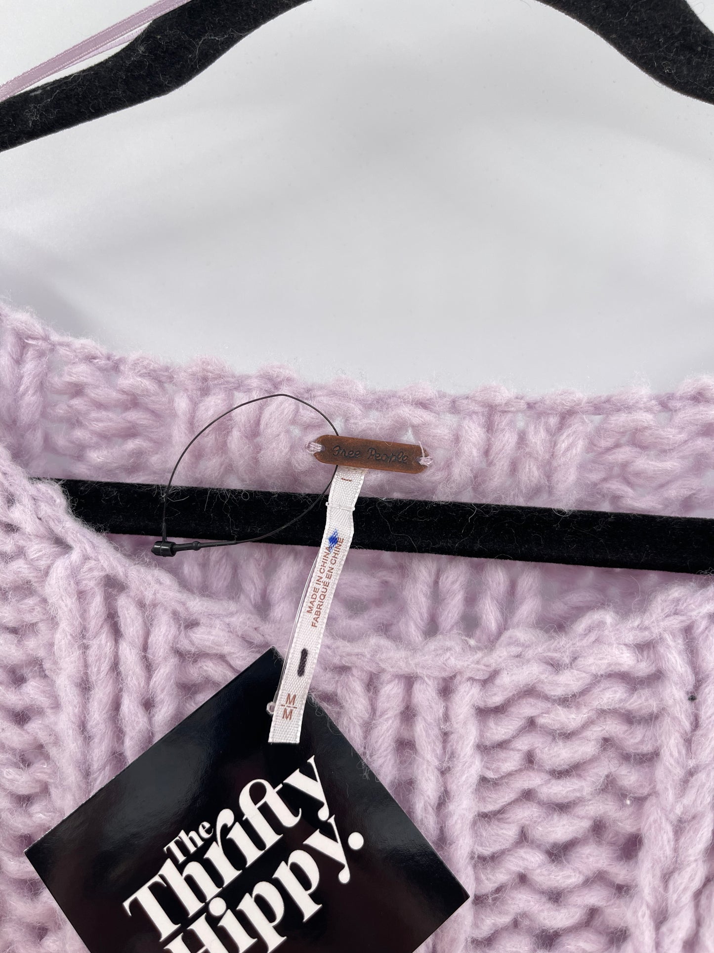 Free People Chunky Knit Lilac/Lavender Sweater (Medium)