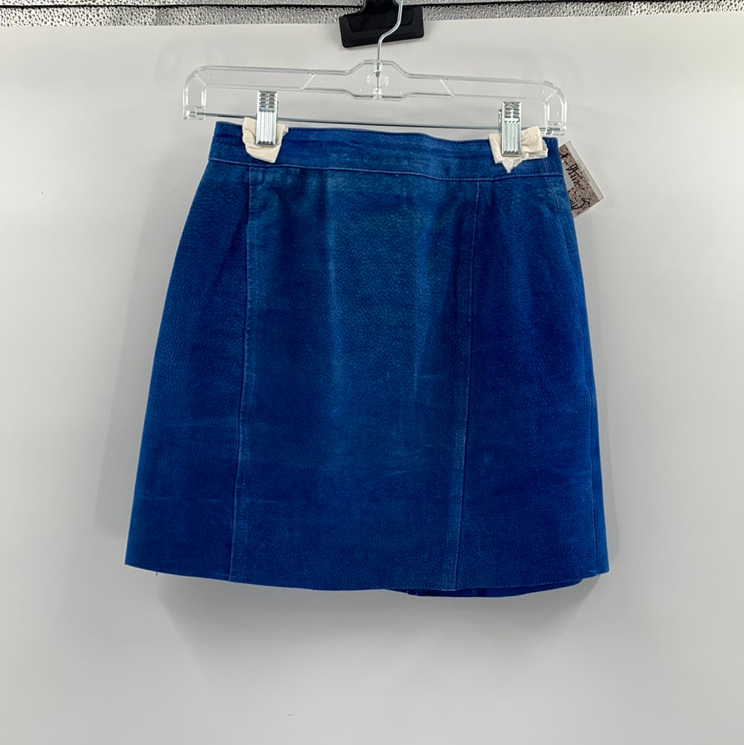 Urban Outfitters Renewal Vintage 100% Suede Leather Navy Blue (Size 8)