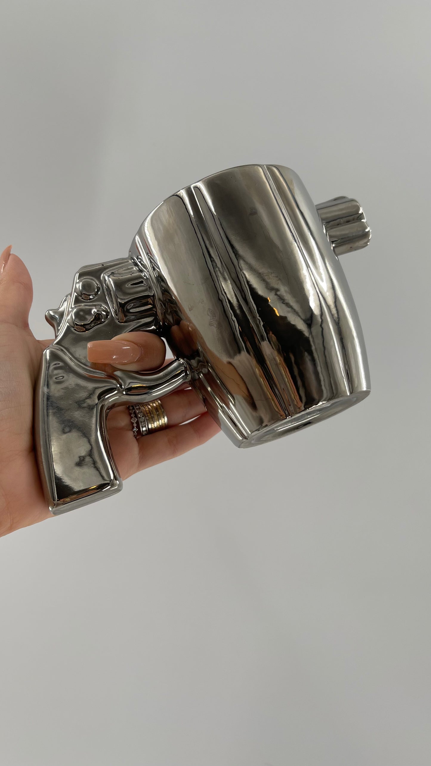 Chrome/Platinum Pistol Mug