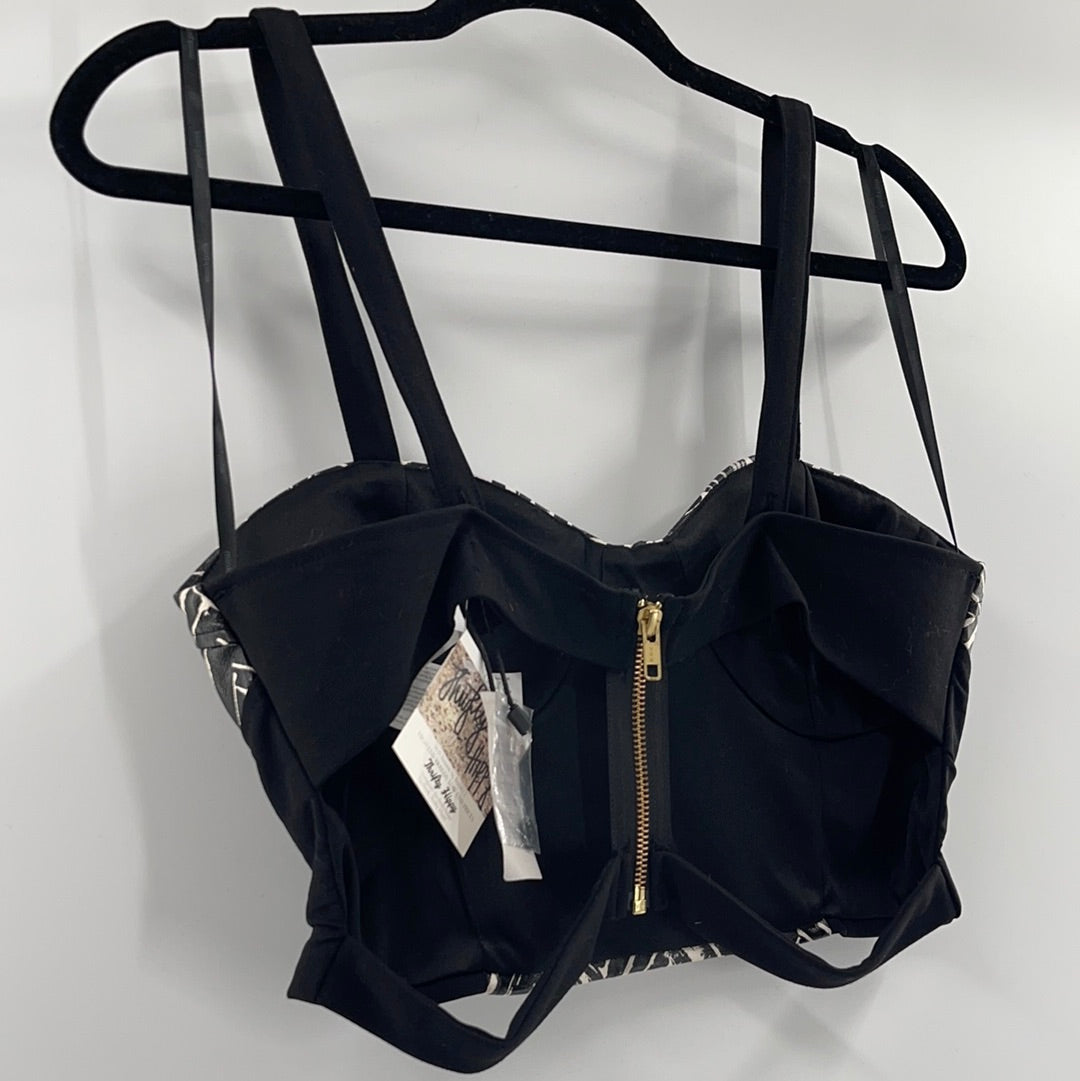 MINKPINK Black Cropped Bustier (L)