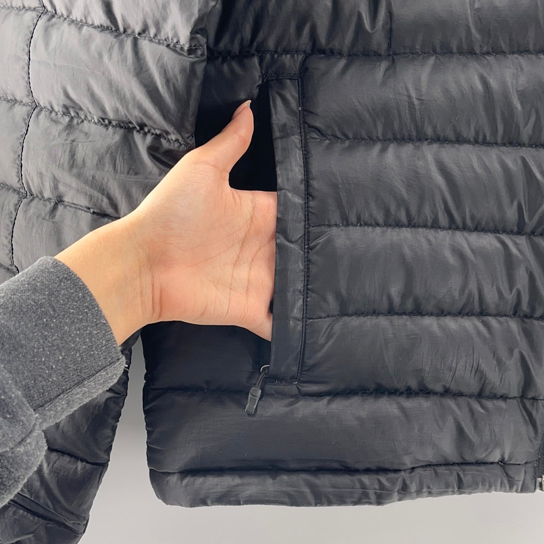 Marmot Black Puffer Jacket Front Zipper (Size M)