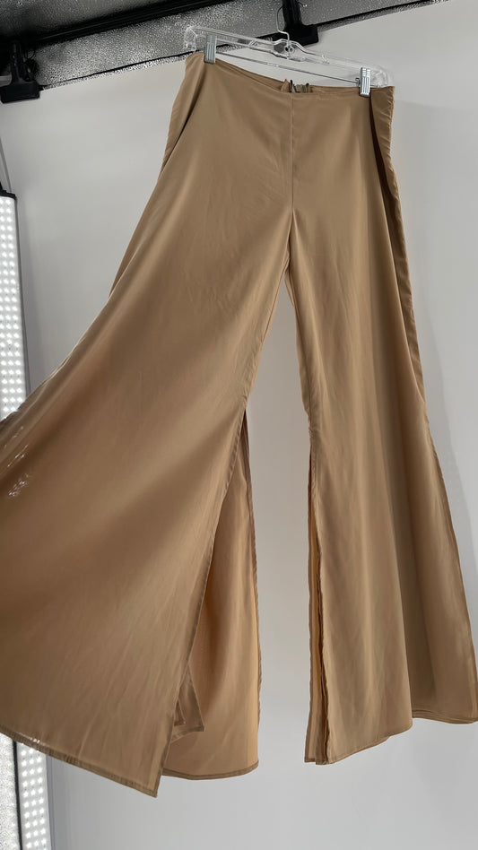 Vintage Tan Hotpants with Double Layered Hem (6/8)