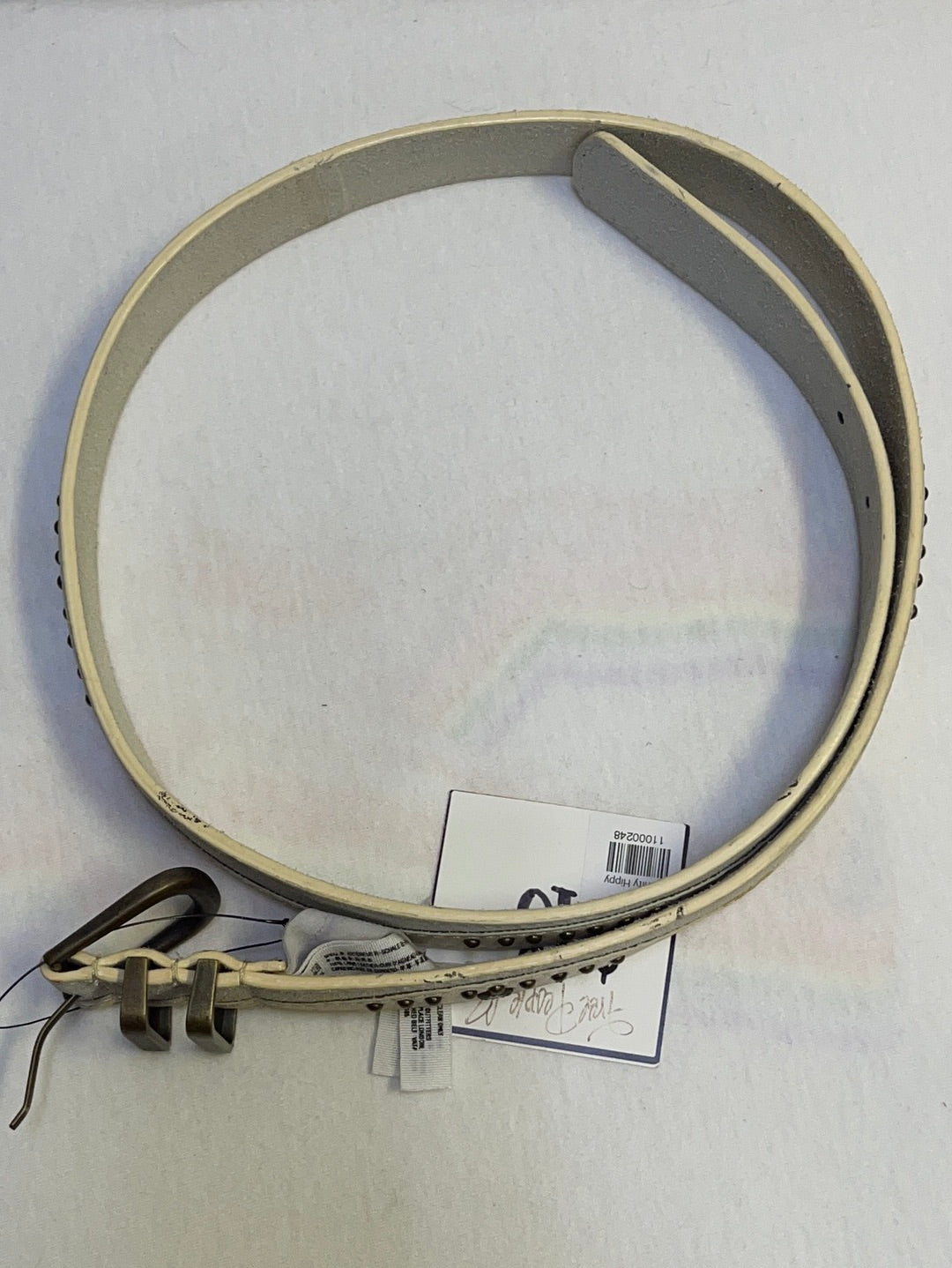 Free People White Studded Belt