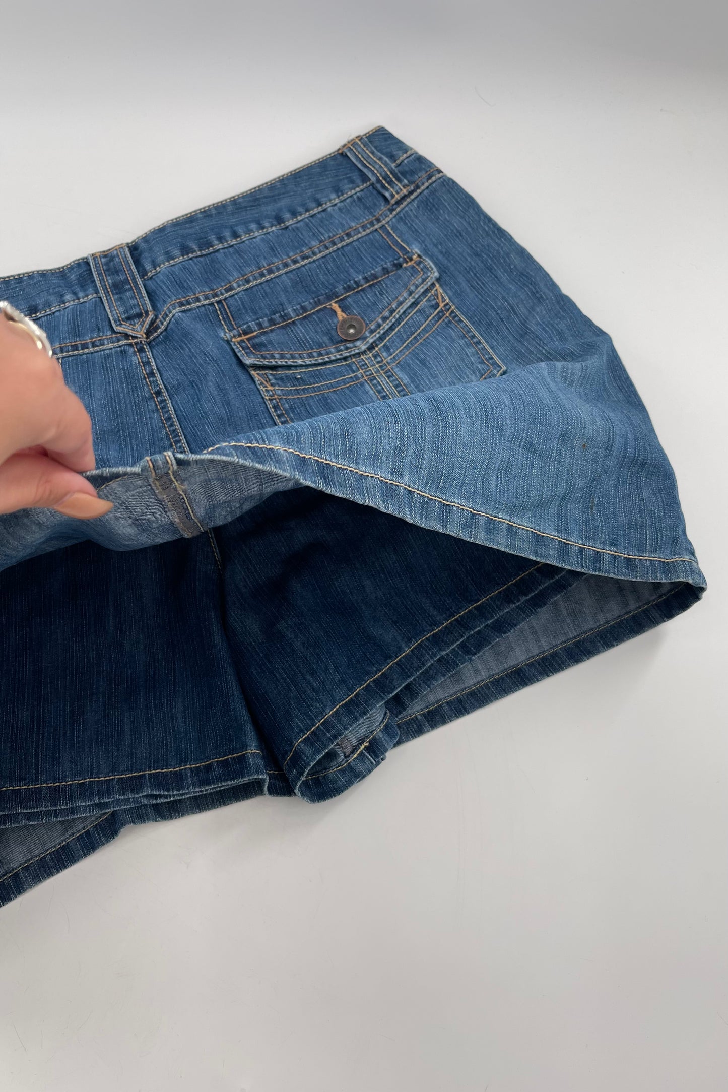 Deadstock Vintage Faded Glory Denim Mini Skirt (14)