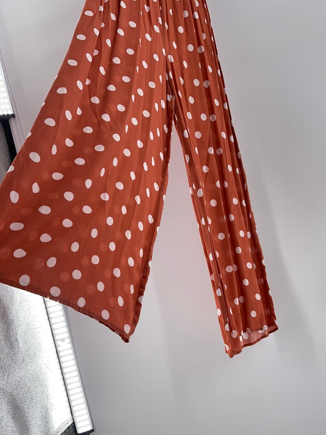 Steele Salmon Polka Dot Jumpsuit (S)