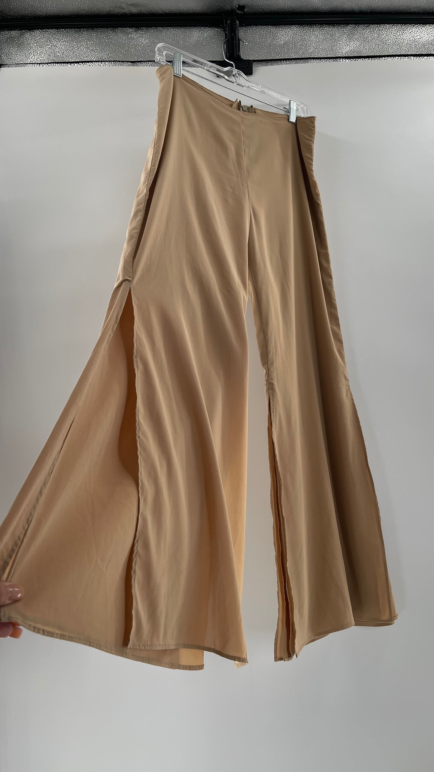 Vintage Tan Hotpants with Double Layered Hem (6/8)