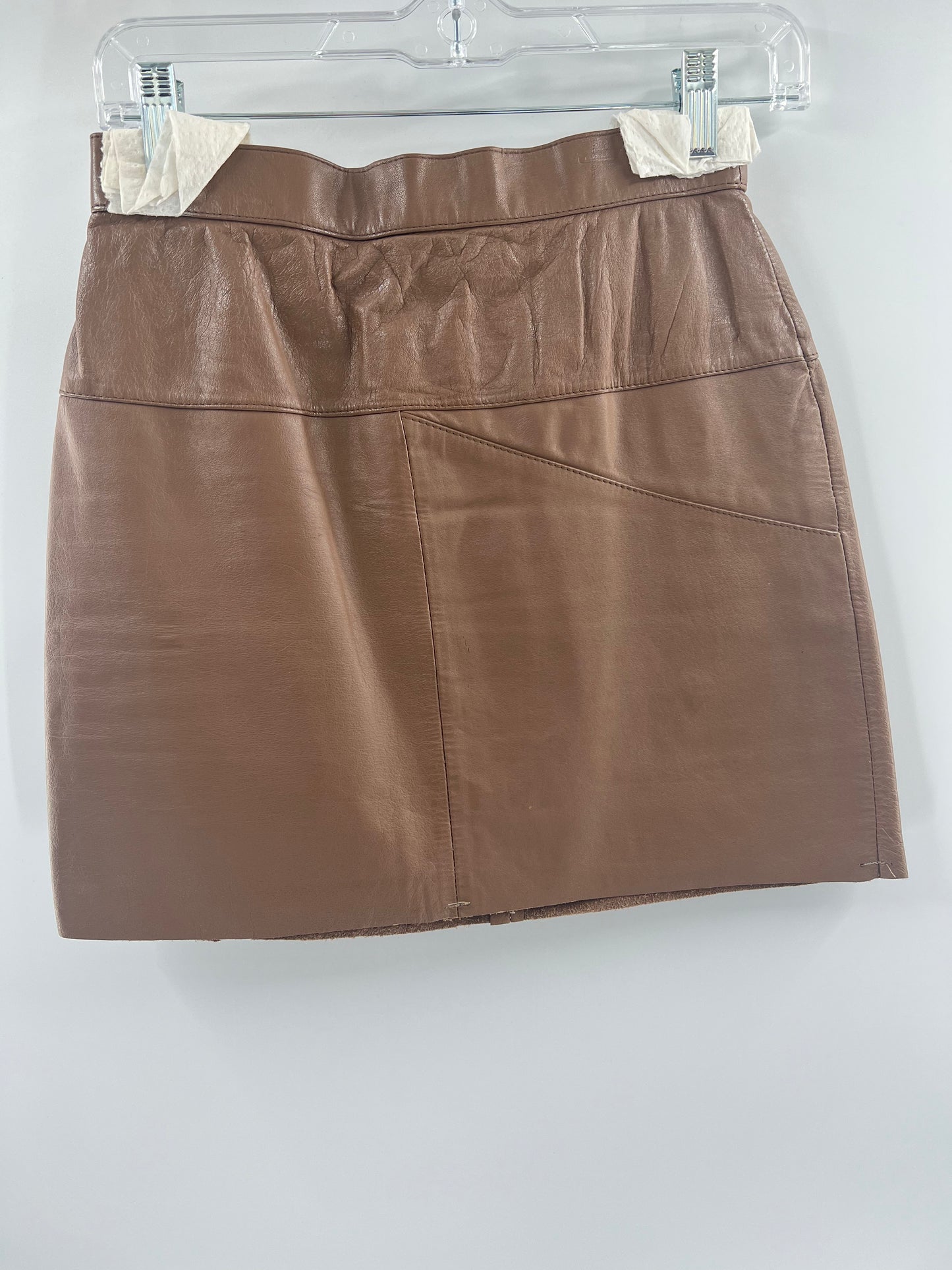 Urban Outfitters Brown Leather Mini Skirt (Sz 5/6)