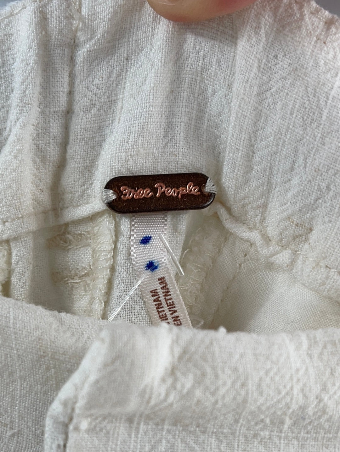 Free People White Linen Trousers (Size XS)