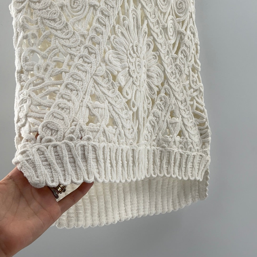 Rebecca Elliot White Knit Tank (S/M)