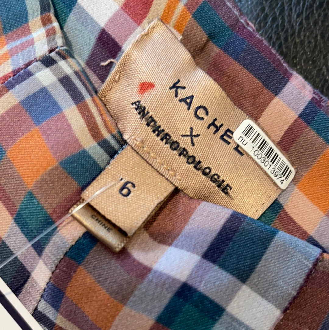 KACHEL x Anthropologie Plaid Wide Leg (Sz 6)