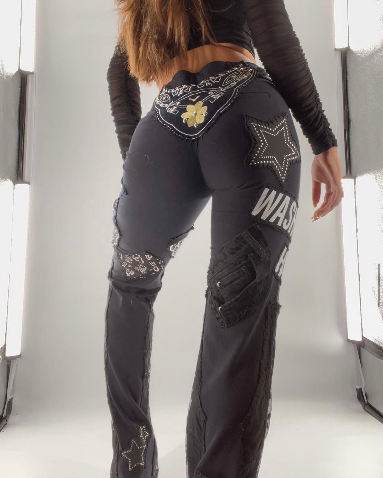 Custom - Handmade Patchwork Embroidered Flares (S)