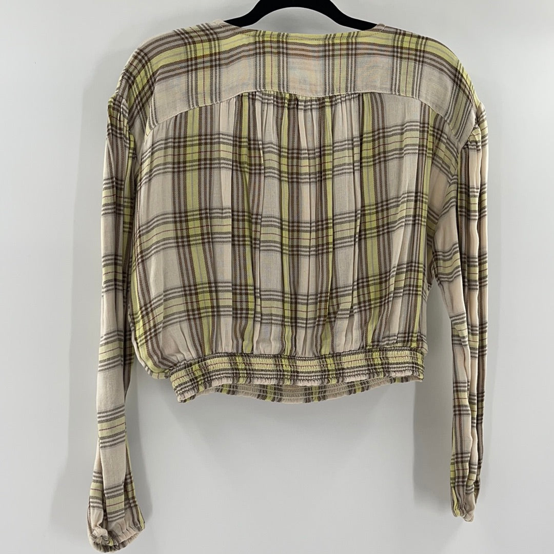 Free People Cropped Flannel (XS)