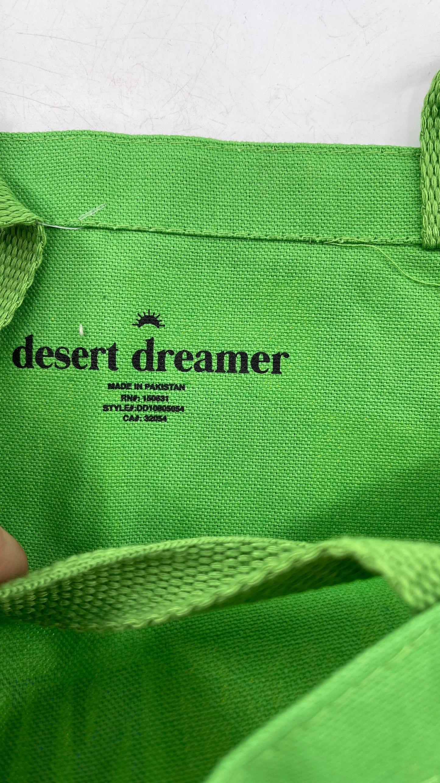 Desert Dreamer Urban Outfitters Checkered Green Canvas Tote