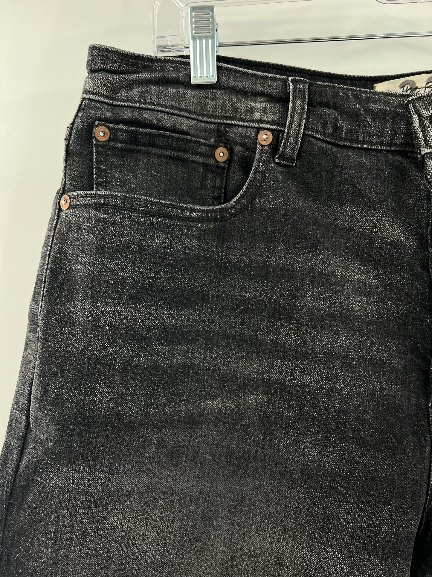 Black/Gray Free People Curvy Jeans (Size 33)