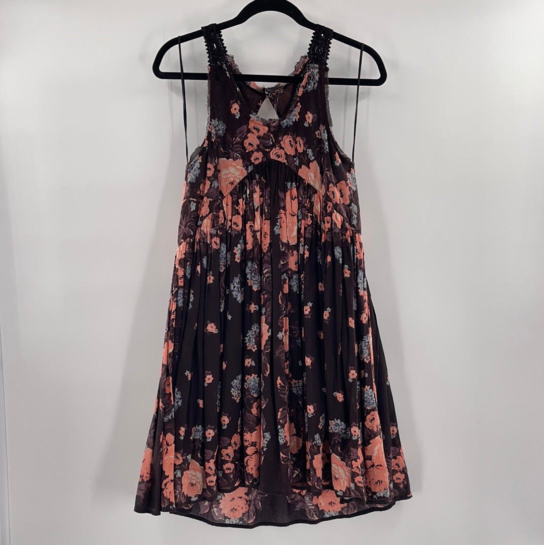Free People Plum Floral Mini Dress (SzS)