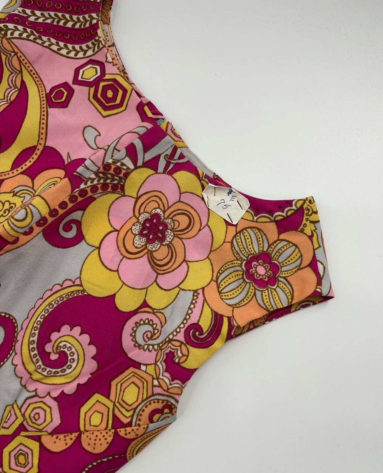 Vintage 1970s Handmade Tunic Mini Dress (Sz XS/S)