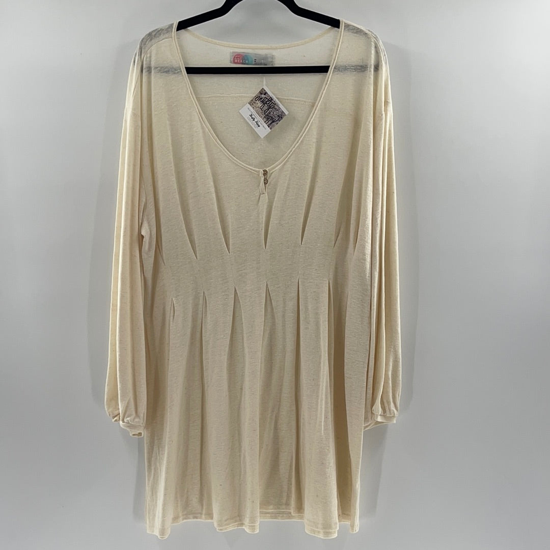 Free People Beach - Cream Mini Dress (Medium)