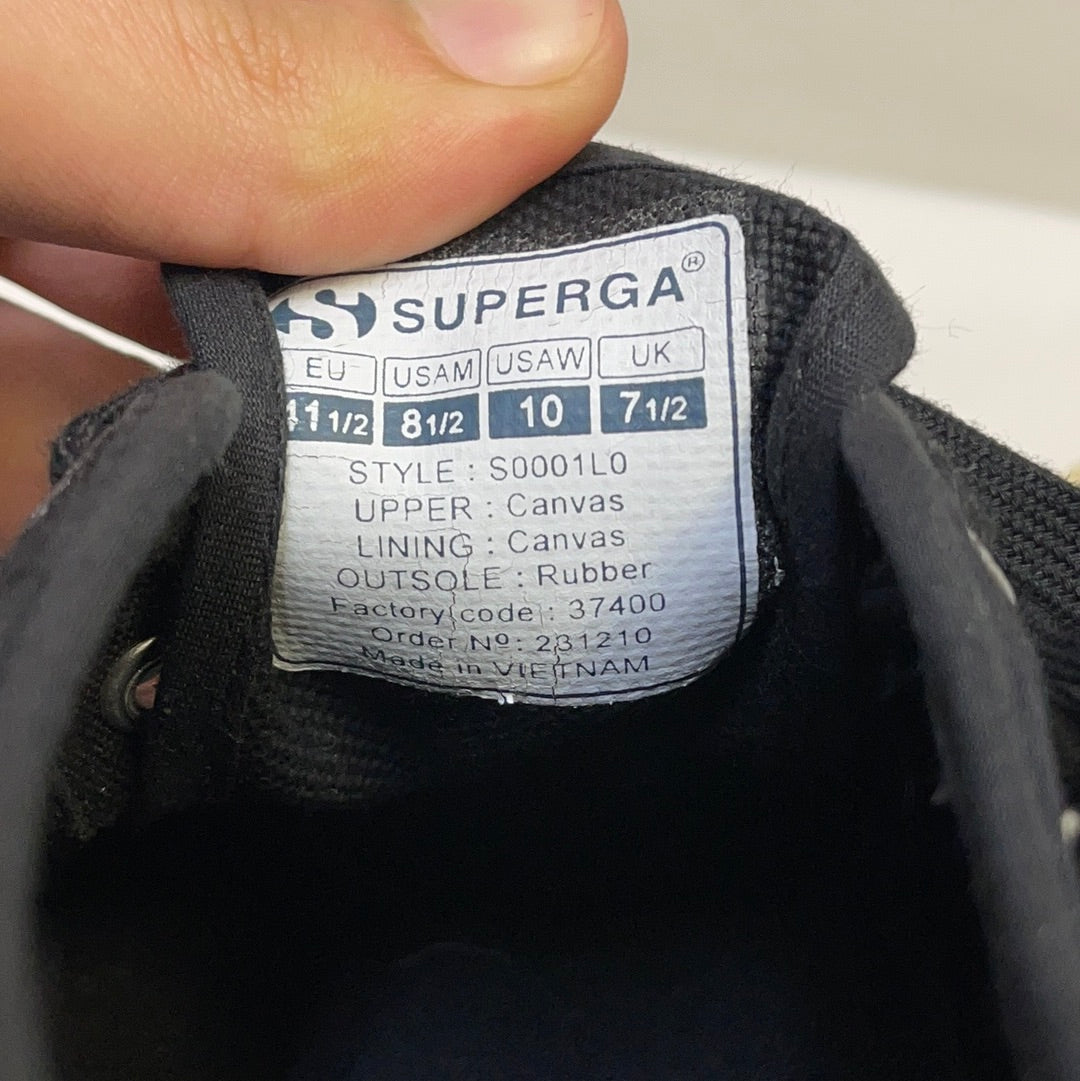 Superga Black Platform Sneakers