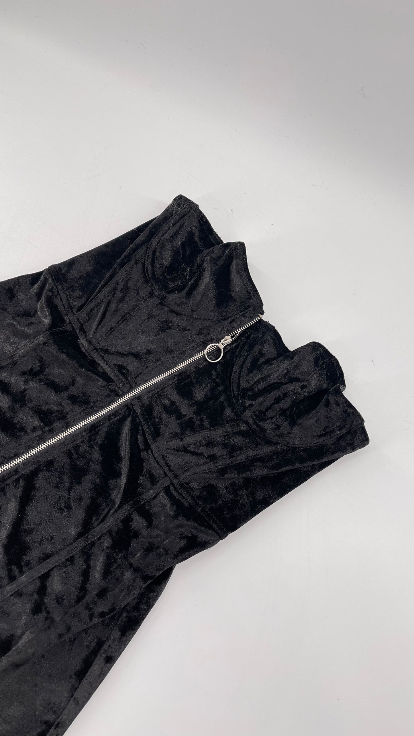 Black Urban Outfitters Zip Front Corset Dress (Large)