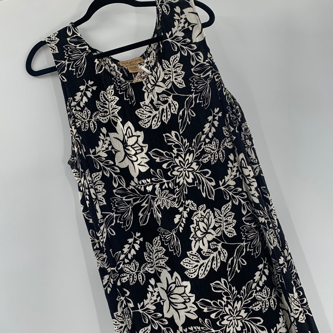 Vintage Black and White Maxi deals Dress