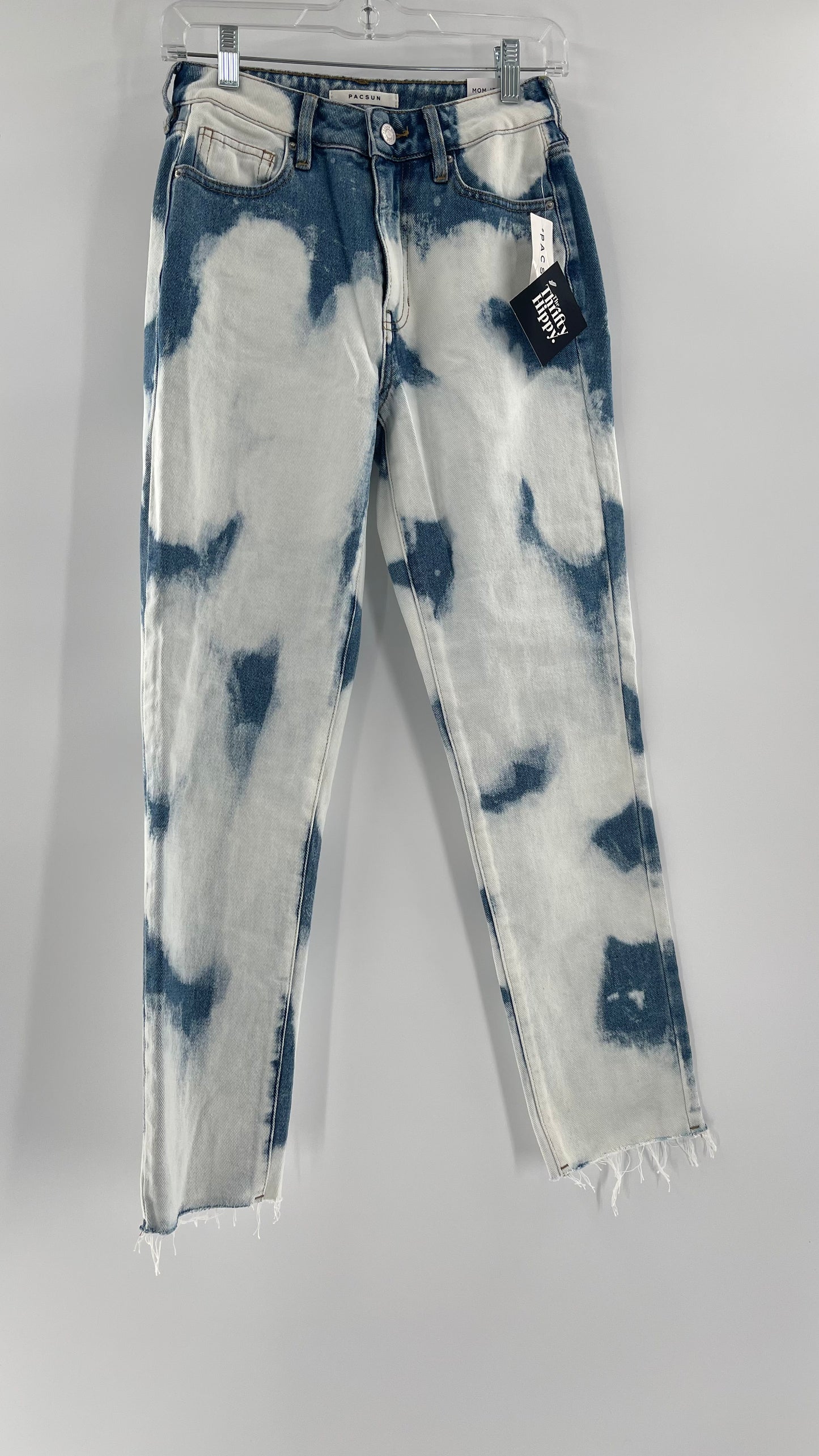 Pacsun Tie Dye Bleach Tagged Mom Jeans (24)