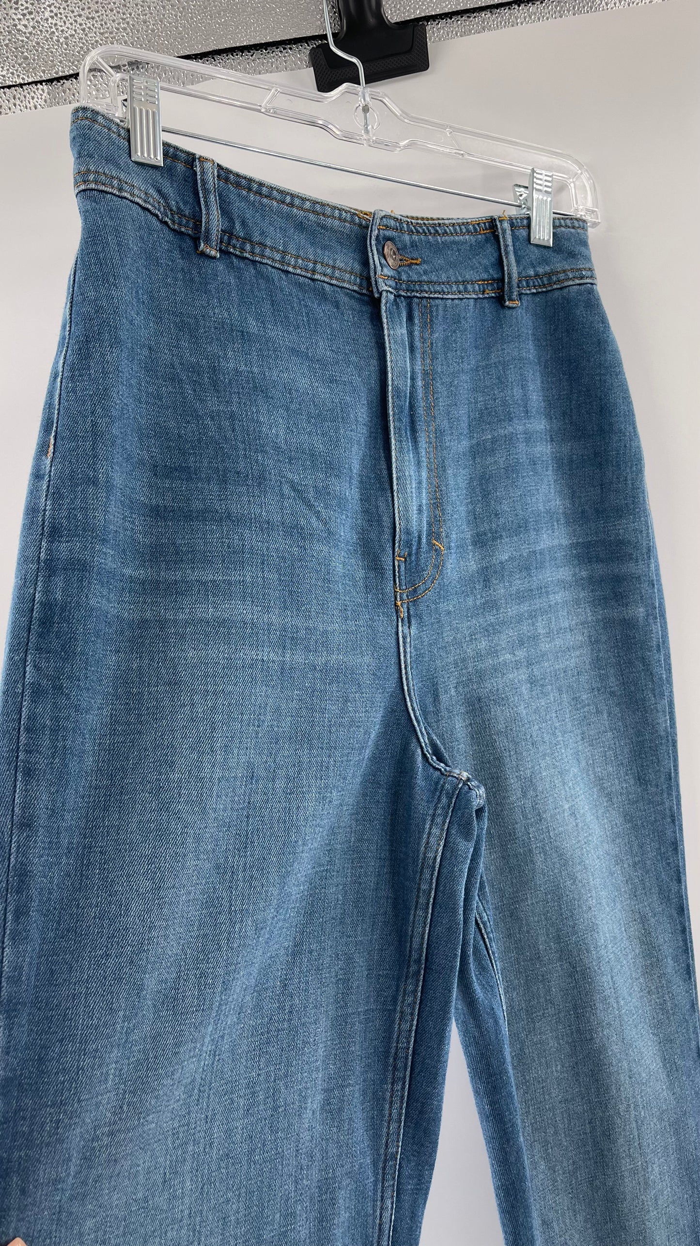 Free People Wide Leg Medium Wash Jeans (28)