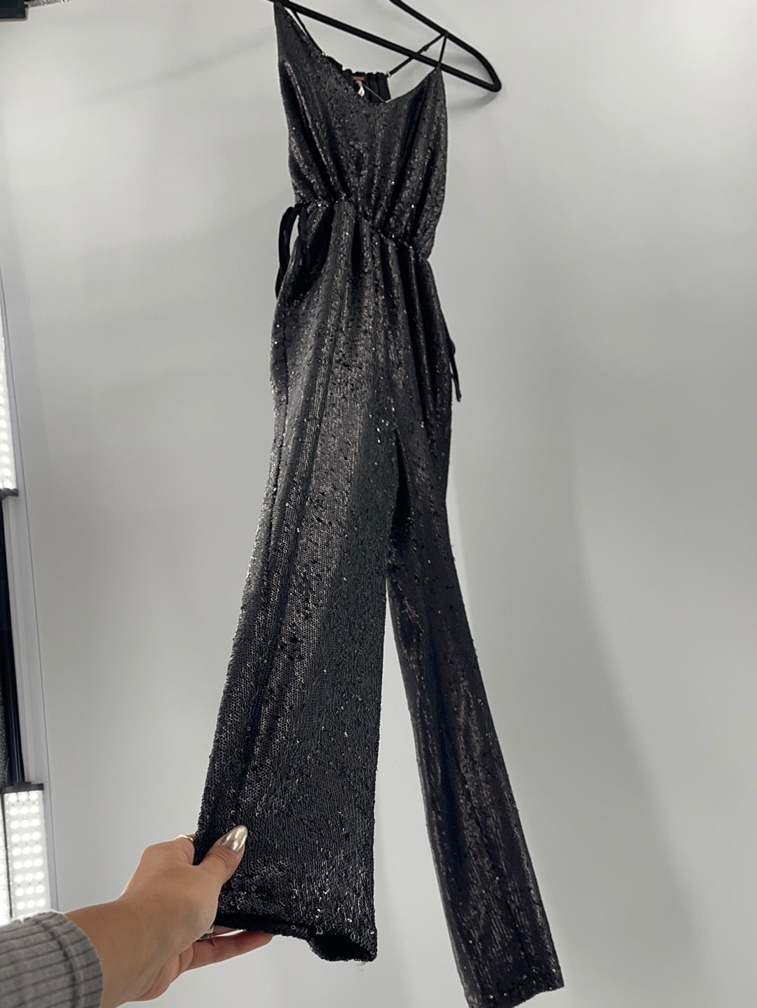Free People - Black Sequin Jumpsuit (S)