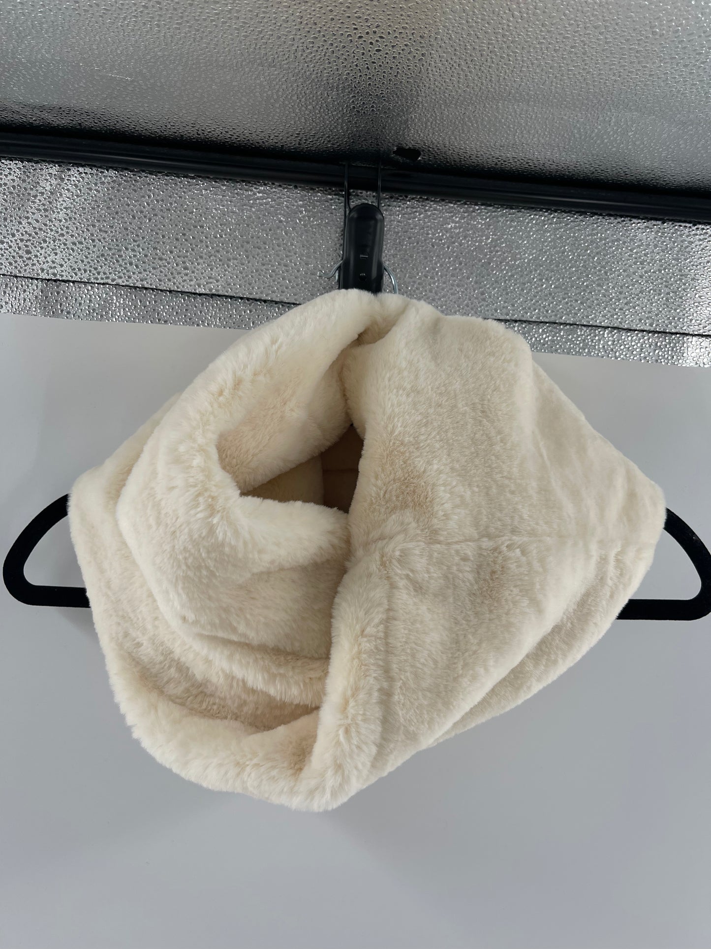 Free People Cream Fluffy Infinity Scarf (OS)