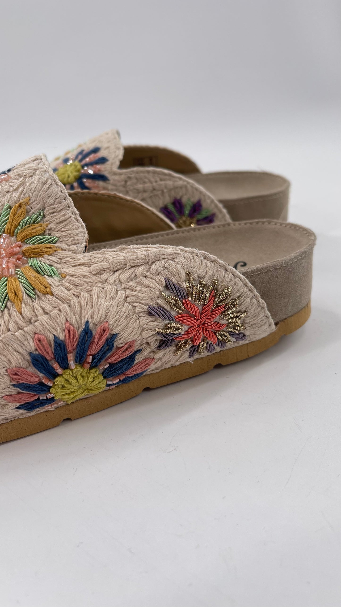 Free People Damon Crochet Mule in Tea Size 39.5