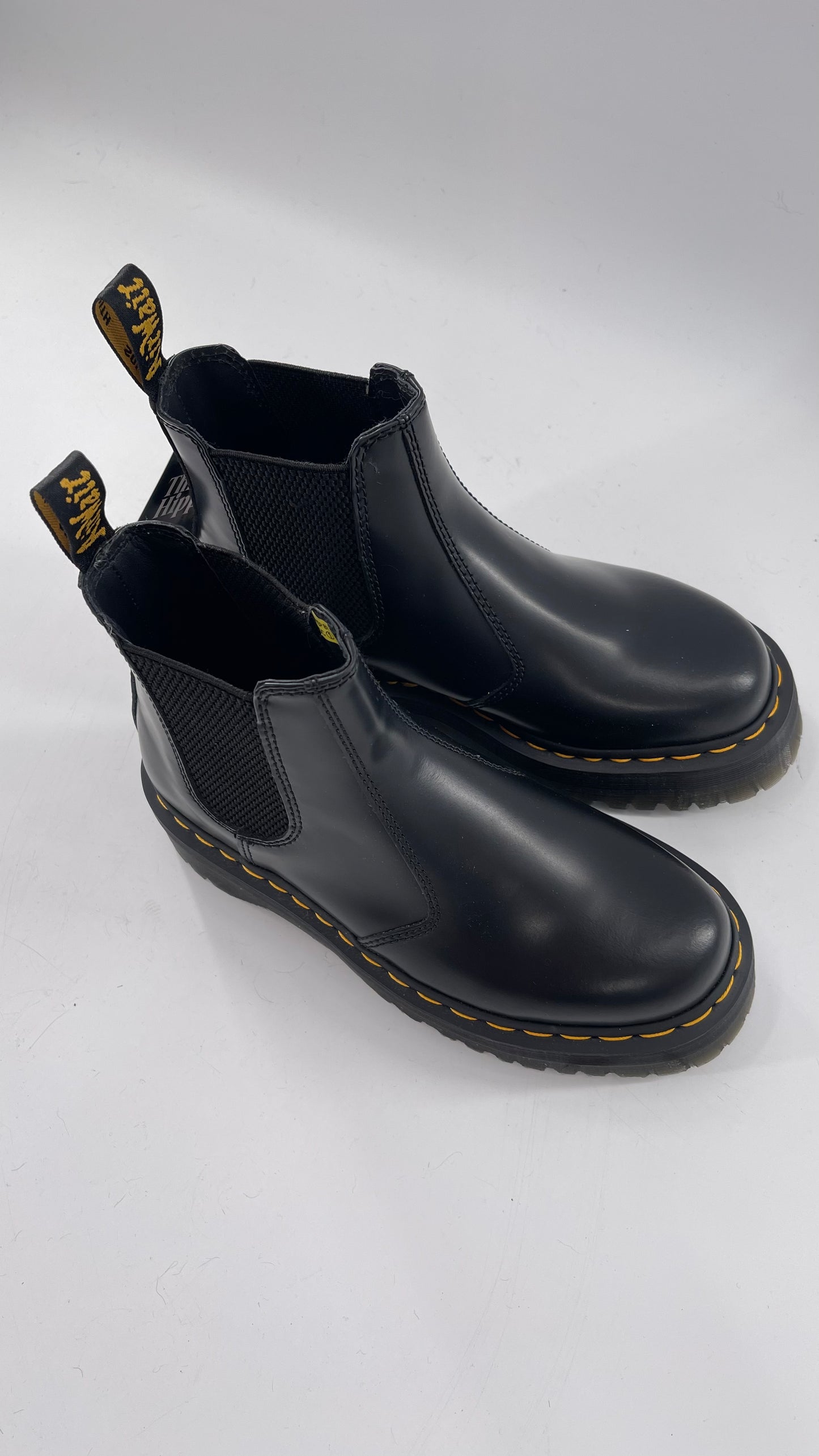 Dr. Martens 2976 Platform Chelsea Boot Black Polished Smooth (7L)