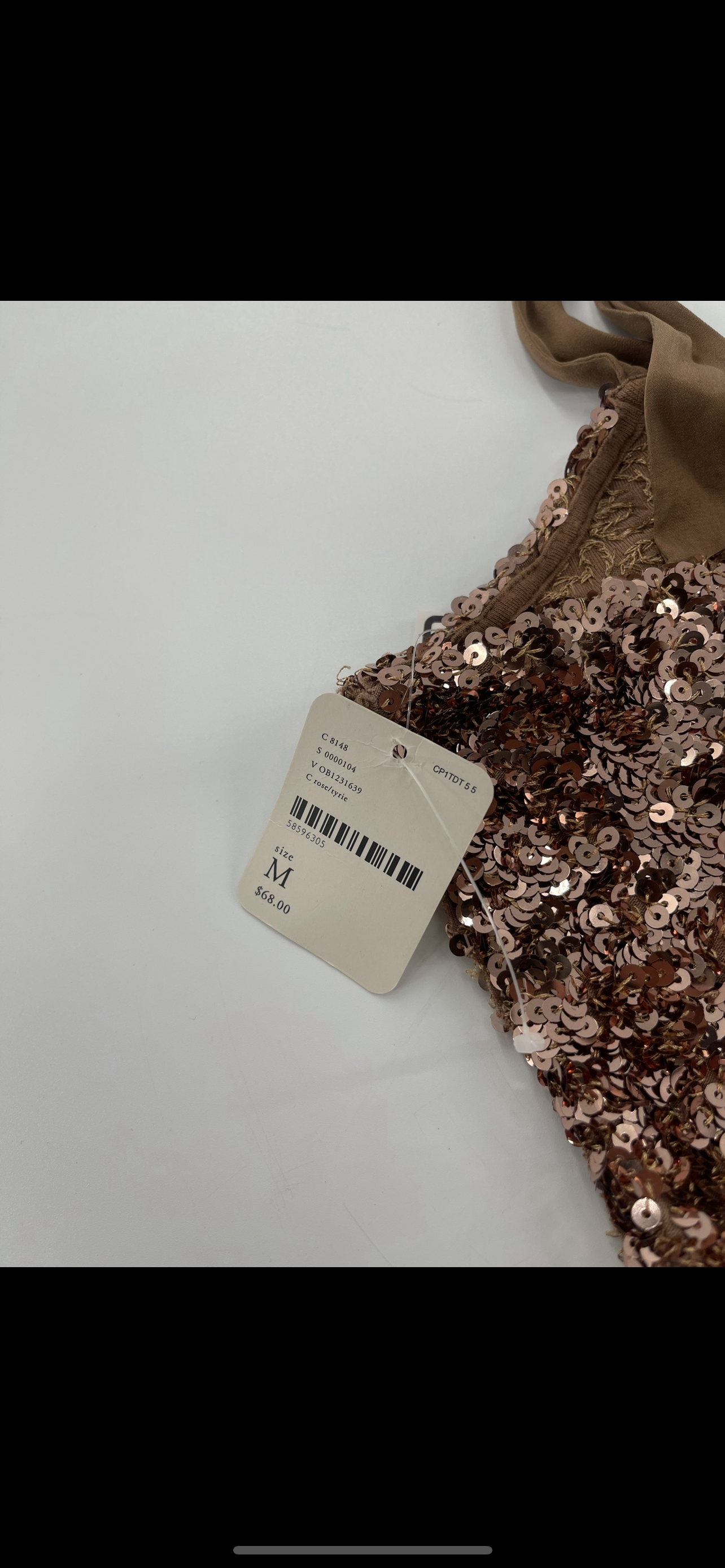 Intimately Free People brown sequin tank
