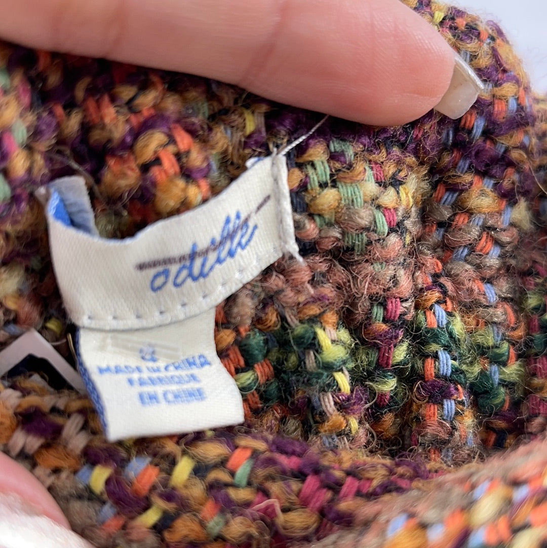 Odille AnthropoloOdille Anthropologie Brown + Green + Orange Knit (Size 4)