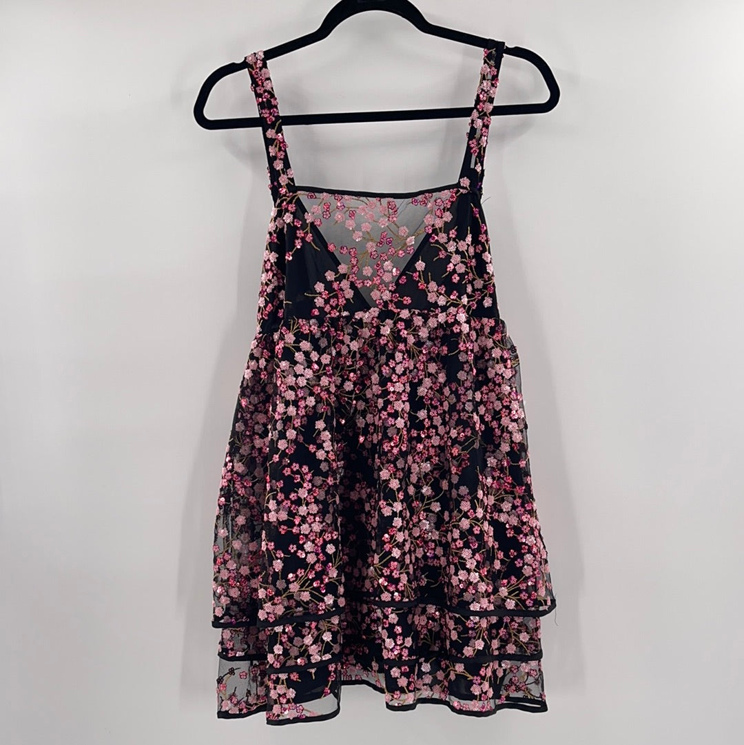 For Love and Lemons Sequin Ruffle Dress (Medium)
