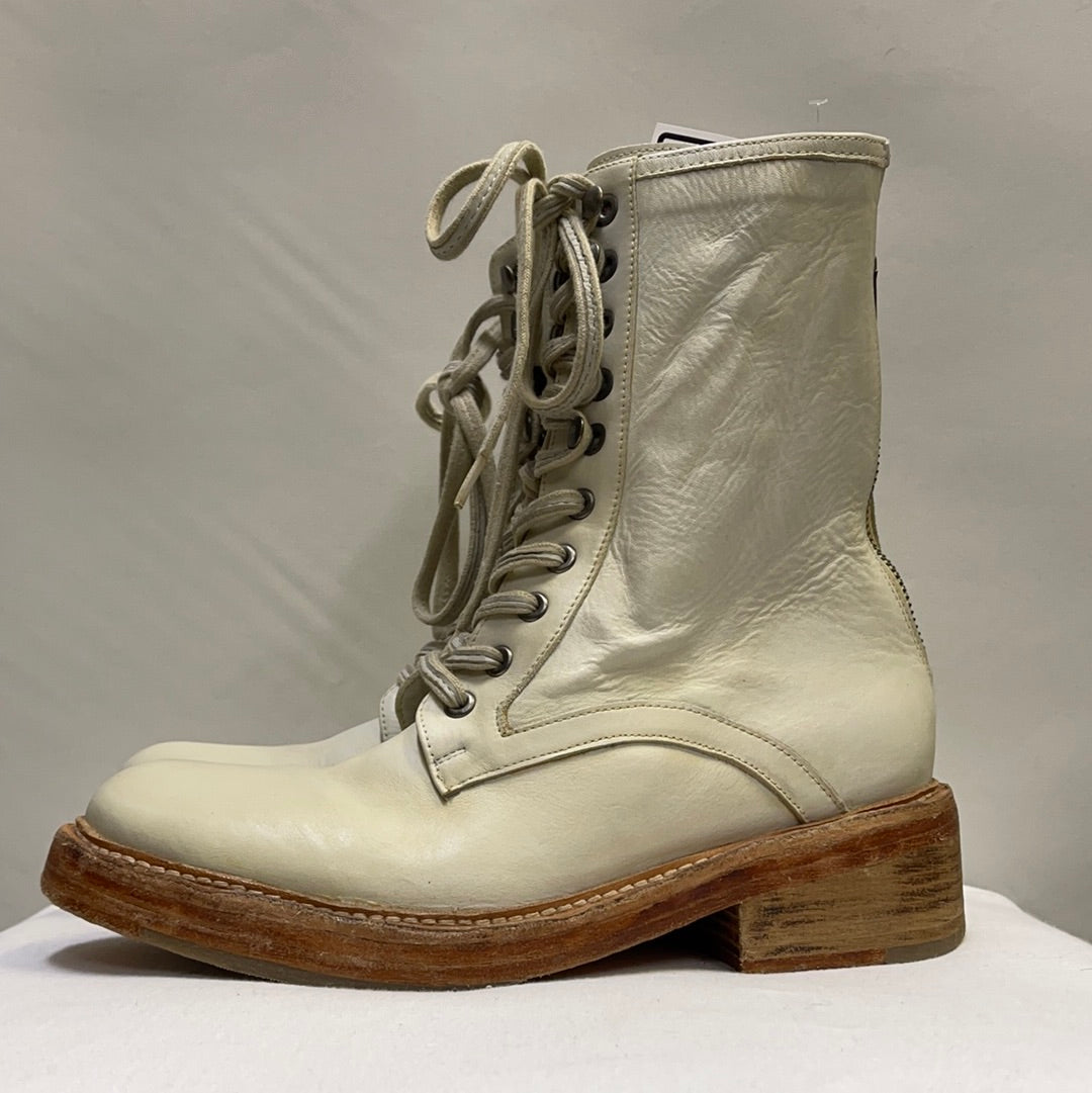 Free People White Combat Boots