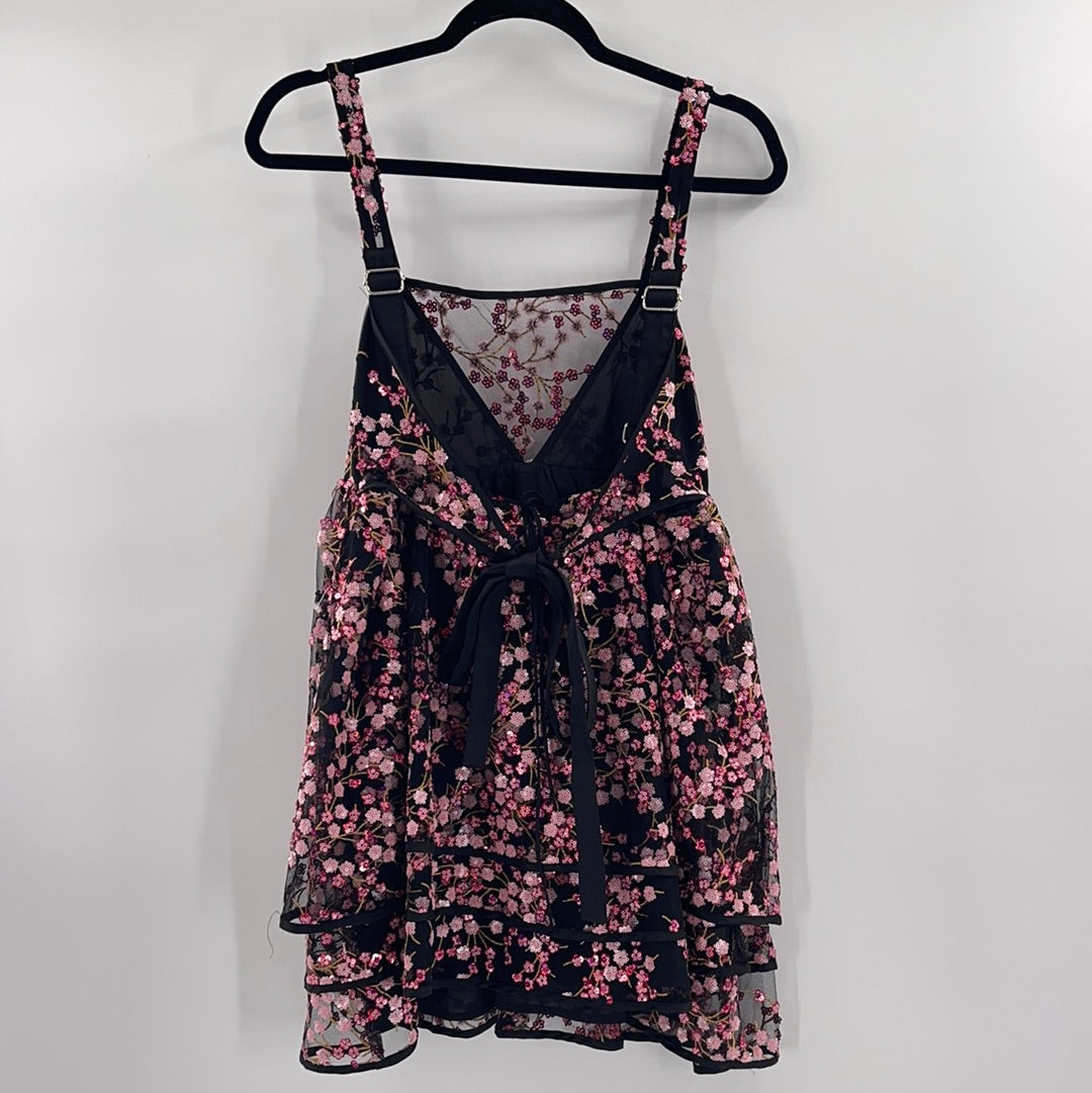 For Love and Lemons Sequin Ruffle Dress (Medium)