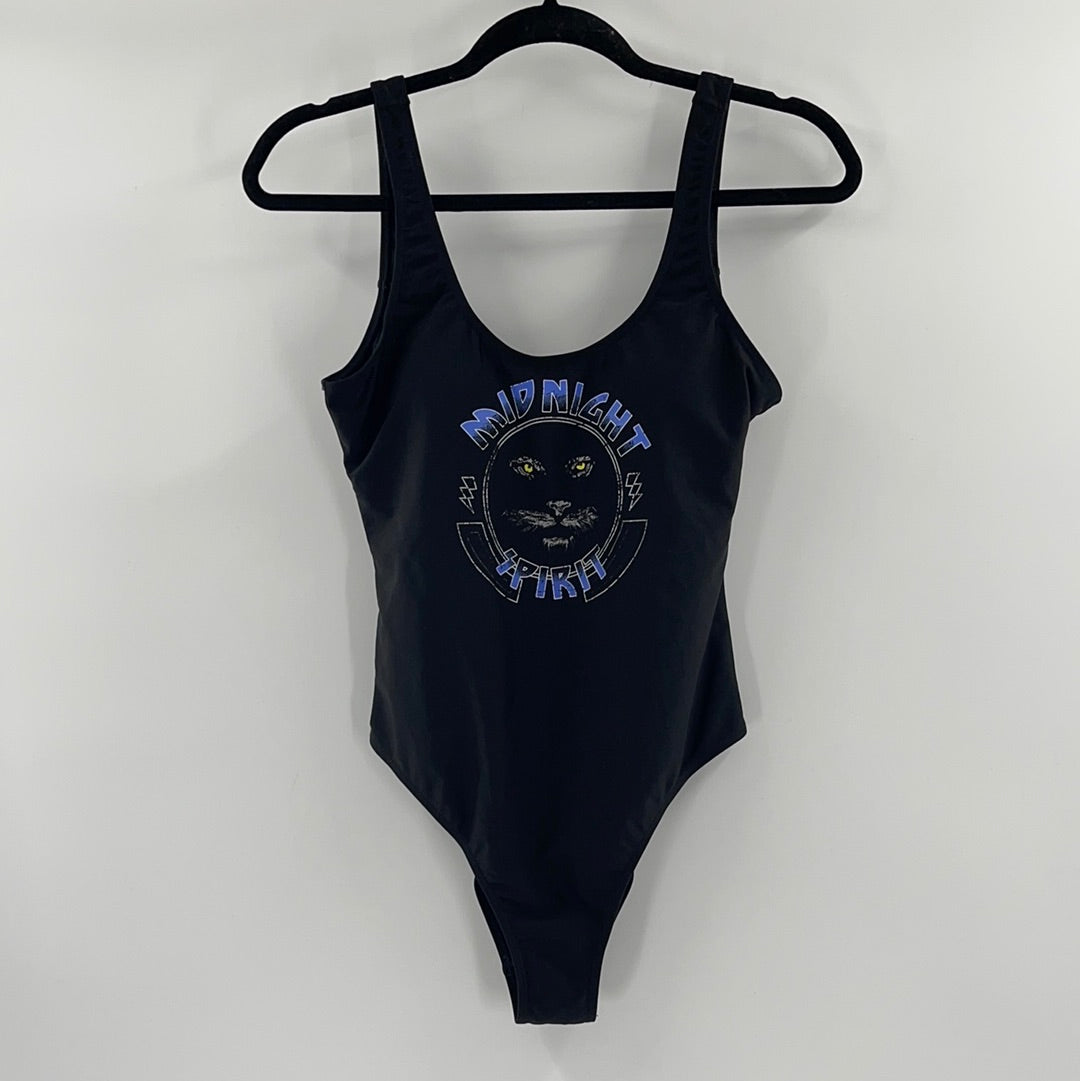 Pacsun Black Jaguar Bodysuit (M)