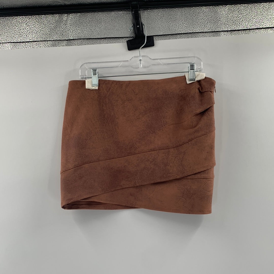 Free People - Brown / Tan Mini Skirt (Size 12)