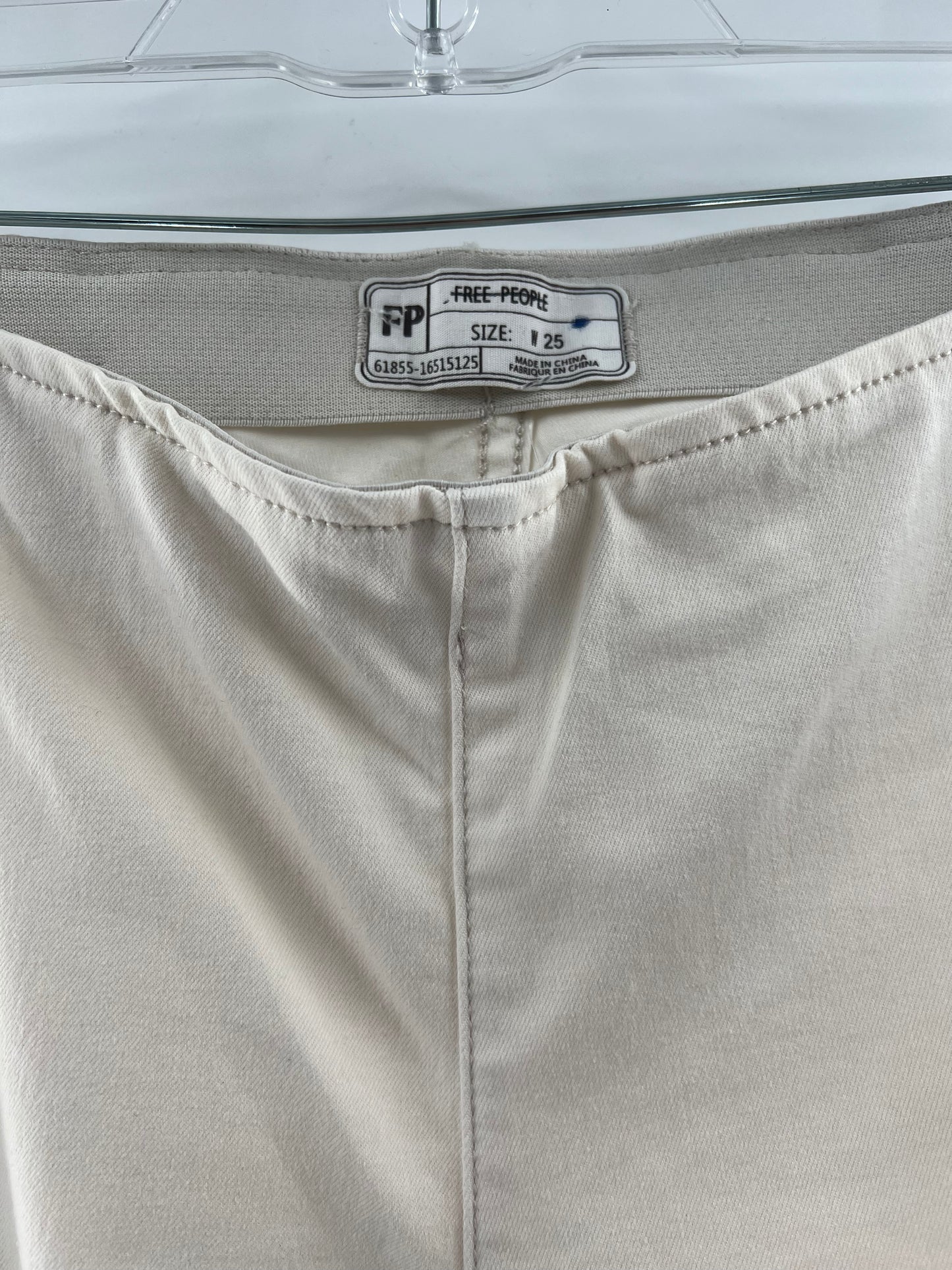 Free People White Elastic Flare Pants (Size W 25)
