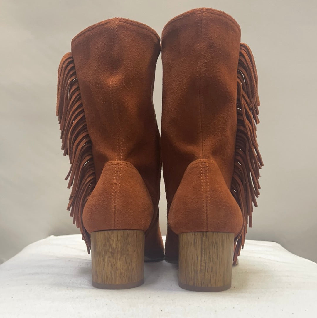 Bernardo Fringe Orange Boots