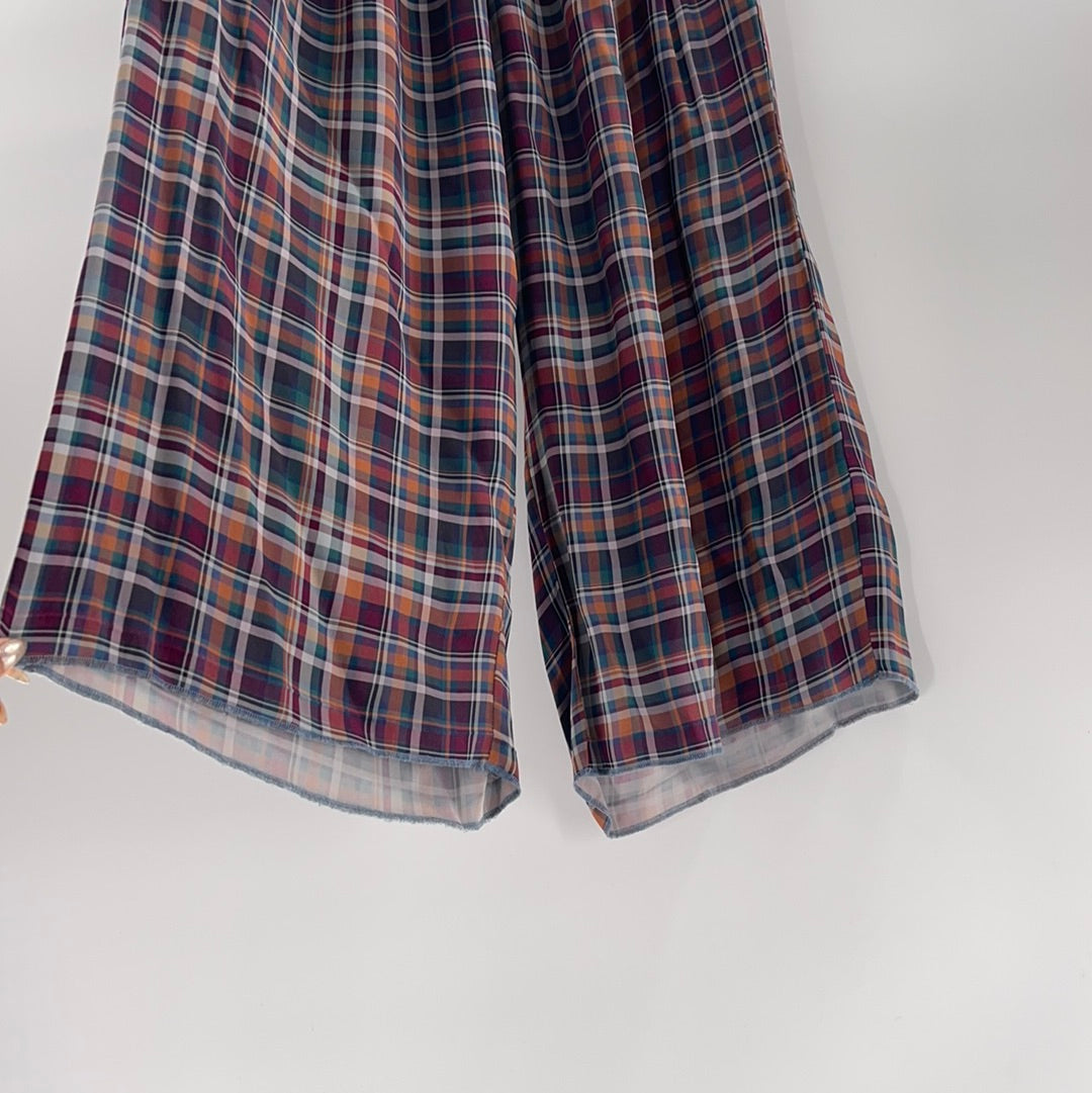 KACHEL x Anthropologie Plaid Wide Leg (Sz 8)