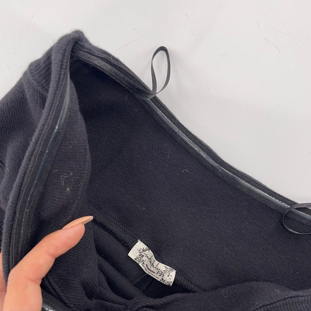 Intimately Free People Black Ribbed Tube Top (S)