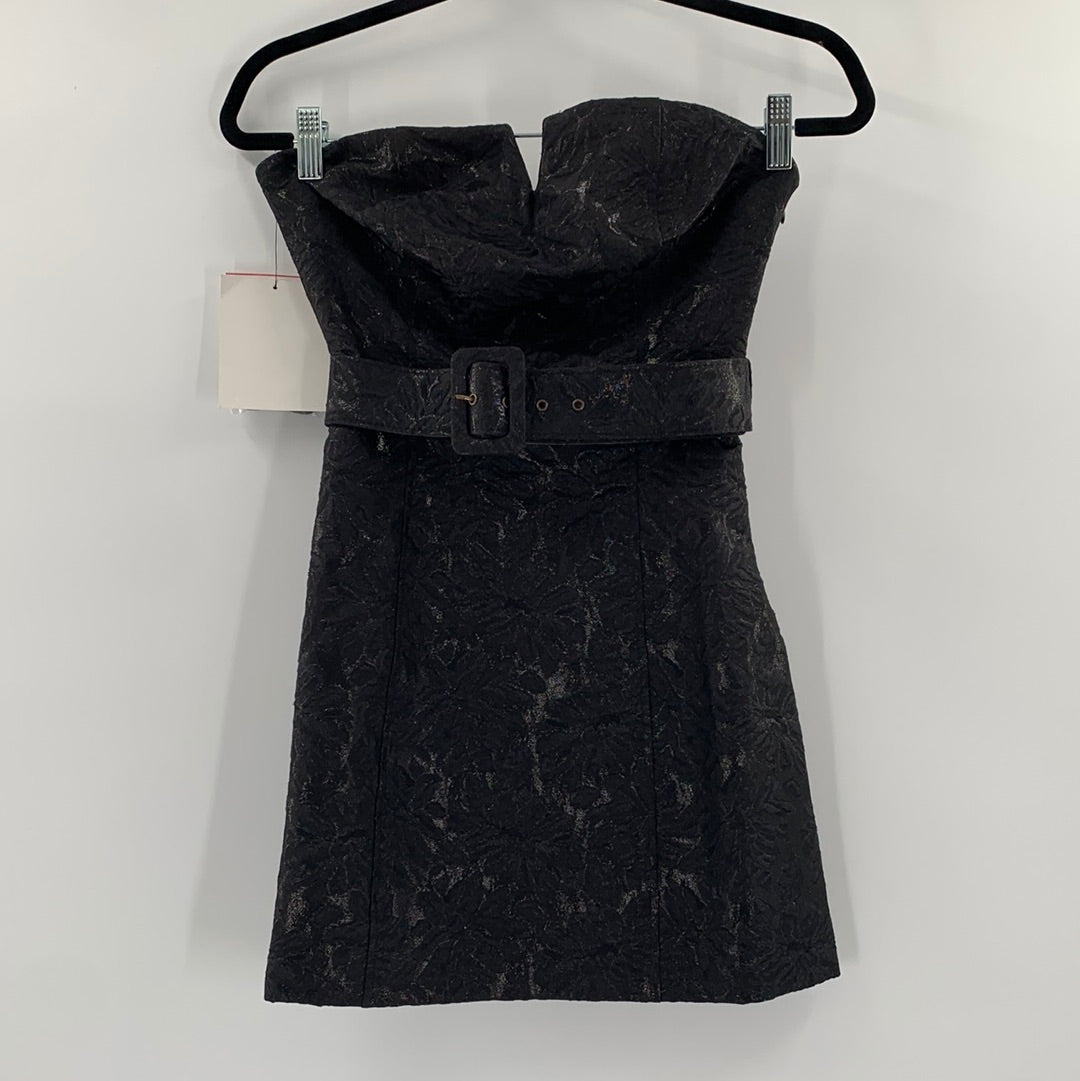 Free People Belted Brocade Mini Dress (4)