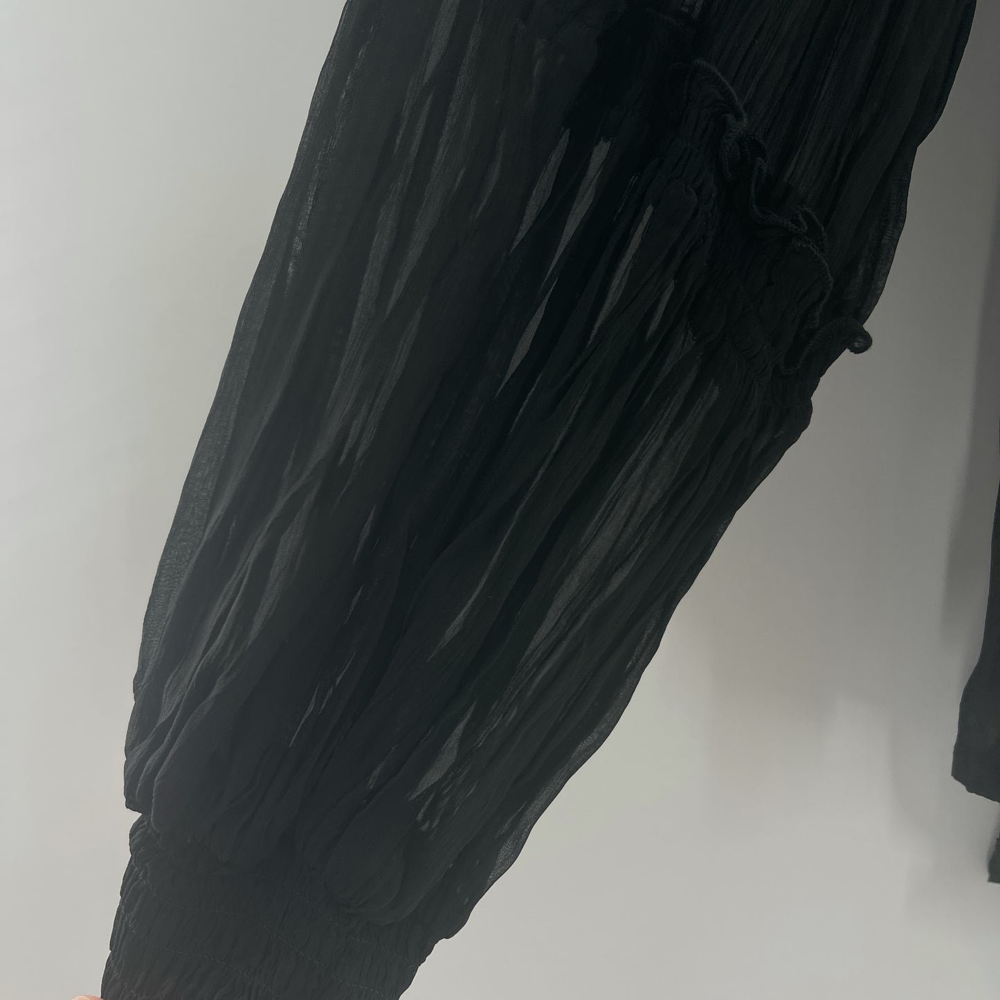 Free People Sheer Black Blouse (M)