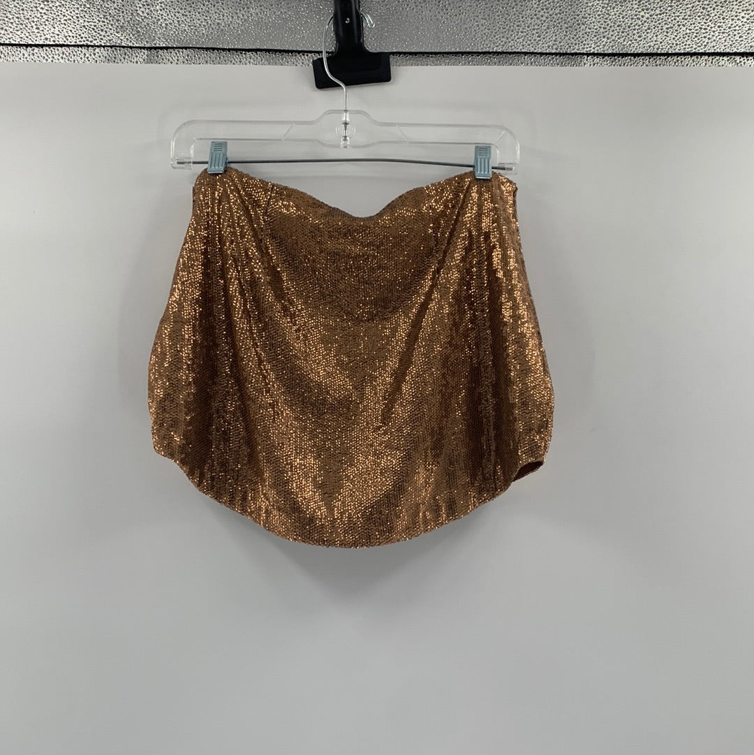 Pins and Needles - Bronze Sequin Mini Skirt (Size 2)