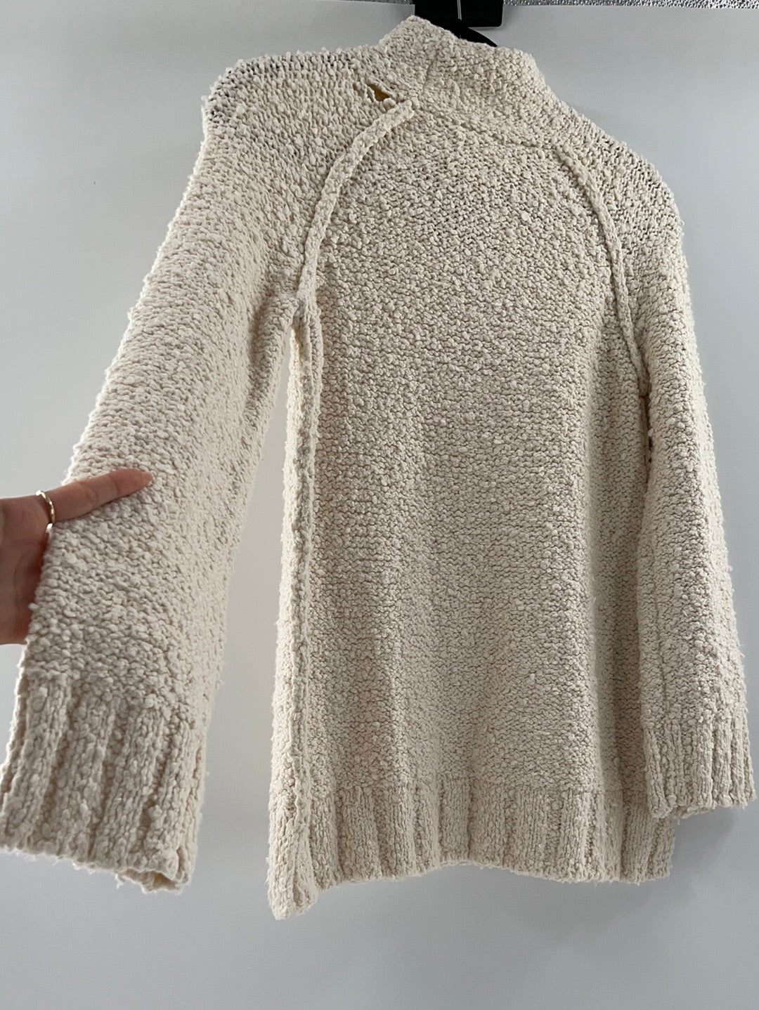 Anthropologie- Moth - Cream Mock Neck (Size XS)