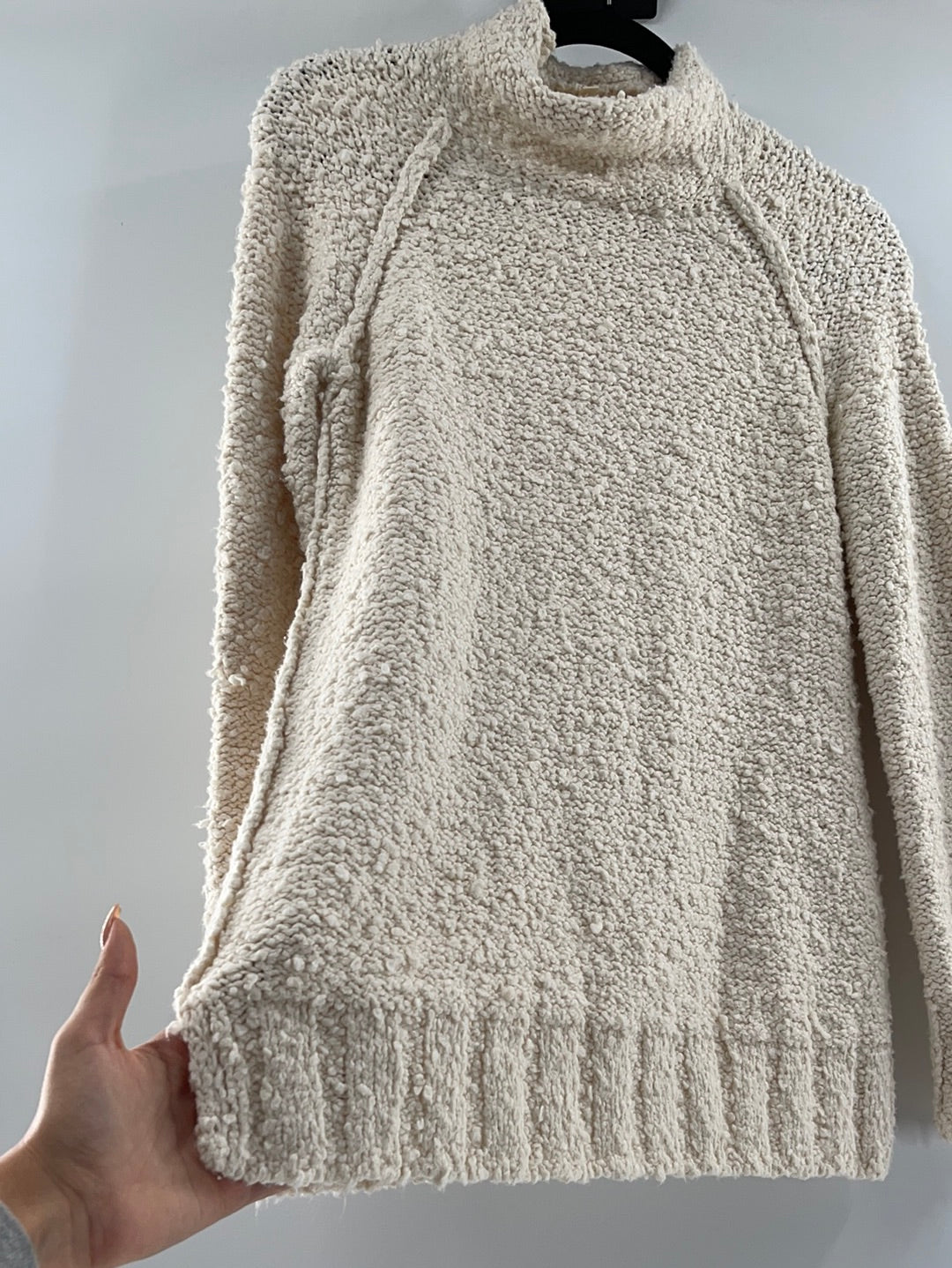 Anthropologie- Moth - Cream Mock Neck (Size XS)